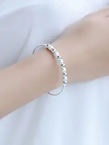 Peora Silver-Plated Adjustable  Kada Bracelet