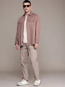 The Roadster Life Co. Typography Back Printed Pure Cotton Casual Shirt