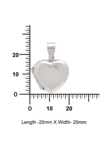 Abhooshan Silver-Plated Heart Shaped Pendants with Chains