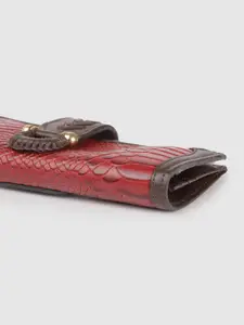 Hidesign Women Animal Textured Leather RFID Two Fold Wallet