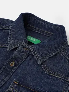 United Colors of Benetton Boys Spread Collar Cotton Casual Shirt