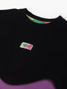 United Colors of Benetton Boys Round Neck Printed Pure Cotton T-shirt