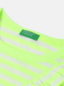 United Colors of Benetton Regular Fit Round Neck Striped T-shirt Dress