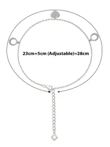 SILBERRY Rhodium-Plated Crystals Anklet