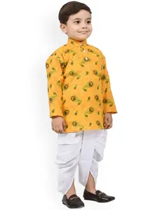 BAESD Boys Ethnic Motifs Printed Regular Kurta With Dhoti Pants