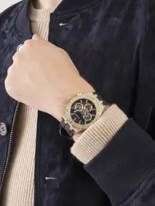 GUESS Men Printed Dial & Strap Continental Analogue Watch GW0418G2