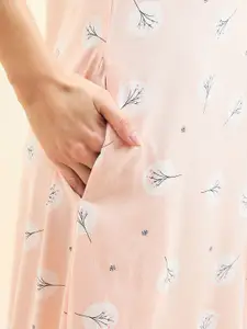 Sweet Dreams Floral Printed Pure Cotton Maxi Nightdress