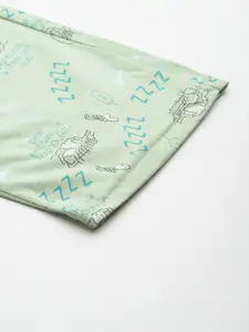 ETC Women Printed Mid-Rise Straight Lounge Pants