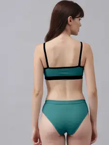 Aamarsh Pack Of 2 Mid-Rise Breathable Cotton Bra Panty Lingerie Sets