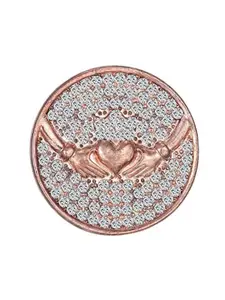 Yellow Chimes Crystal Studded Circular Pendants with Chains