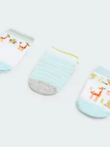 max Boys Pack of 3 Patterned Shoe Liners