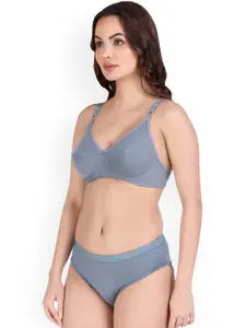 Aamarsh Non Padded Cotton Bra With Mid Rise Brief A_Rinki Set1
