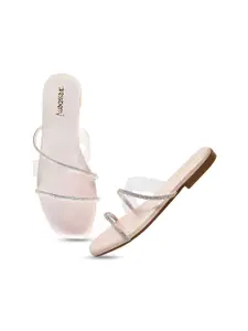 DressBerry Women Embellished Open Toe Flats