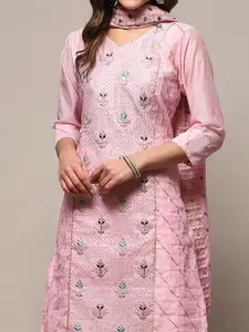 Biba Ethnic Motifs Embroidered Unstitched Dress Material