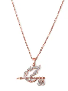 SILBERRY Rose Gold-Plated Circular Pendant With Chains