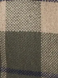 Fred Perry Men Jacquard Wool Checked Tasseled Scarf