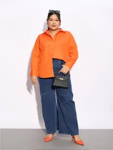 SASSAFRAS Curve Plus Size Pure Cotton Casual Shirt