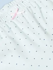 mackly Girls Polka Dots Printed Night suit