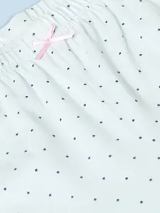 mackly Girls Polka Dot Printed Night suit