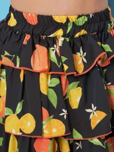 pspeaches Girls Ribbed Halter Neck Top with Skirt