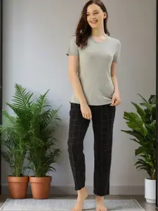 Kryptic Women Pack Of 2 Checked Cotton Lounge Pants