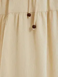 Koton Self Design Tiered Flared Maxi Skirt