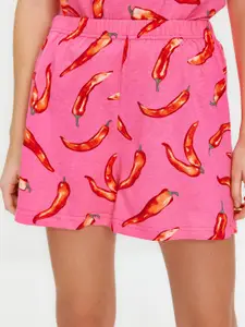 Trendyol Graphic Printed Pure Cotton Night Suit