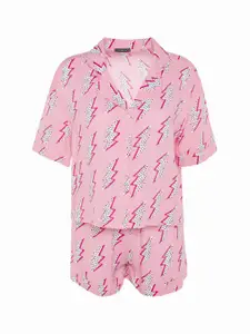 Trendyol Graphic Printed Night Suit