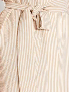 Trendyol Striped Robe With Belt