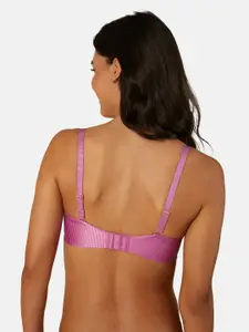 Triumph Striped Lightly Padded Medium Coverage T-shirt Bra With All Day Comfort