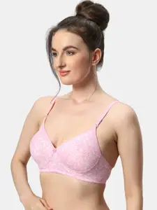 Sonari Pack of 2 Printed Medium Coverage Lightly Padded T-shirt Bra with All Day Comfort