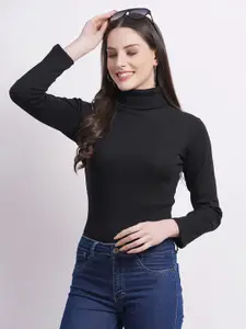 SIGHTBOMB High Neck Fitted Cotton Top