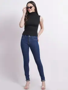 SIGHTBOMB High Neck Fitted Cotton Top