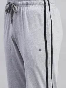 Monte Carlo Men Solid Regular Fit Mid-Rise Track Pants With Side Taping Detail