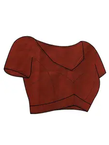 Indethnic Striped Saree With Blouse Piece