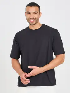 Styli Men Back Typography Print Athleisure Oversized T-Shirt