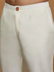 KISAH Mandarin Collar Long Sleeves Regular Kurta with Pyjamas With Nehru jacket