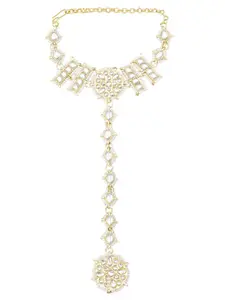 Peora Kundan Gold-Plated Link Bracelet