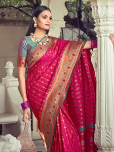 Mitera Ethnic Motifs Zari Banarasi Saree