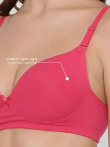 LYRA Lightly Padded Seamless Detachable Strap Cotton T-shirt Bra With All Day Comfort