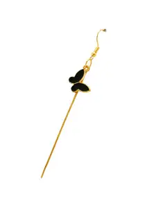 FEMMIBELLA Gold-Plated Contemporary Drop Earrings