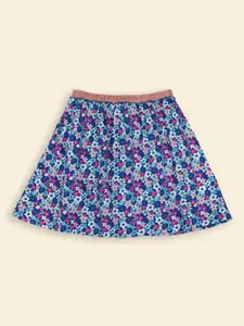 INCLUD Girls Printed Cotton Flared Above Knee Skirts