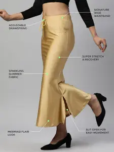 TWIN BIRDS Side Slit High Rise Mermaid-Fit Stretchable Saree Shapewear