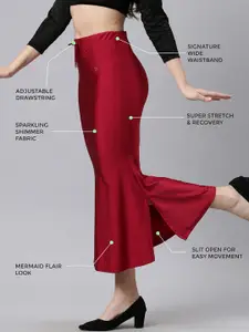 TWIN BIRDS Side Slit High Rise Mermaid-Fit Stretchable Saree Shapewear