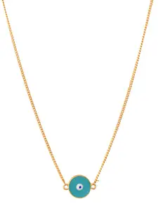 Silvermerc Designs Gold-Plated Oval Pendants with Chains