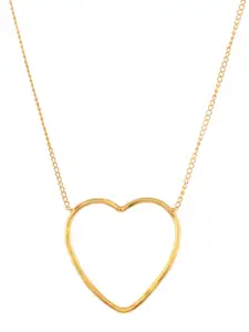 Silvermerc Designs Gold-Plated Heart Shaped Pendants with Chains