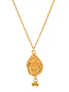 Silvermerc Designs Gold-Plated Oval Pendants with Chains