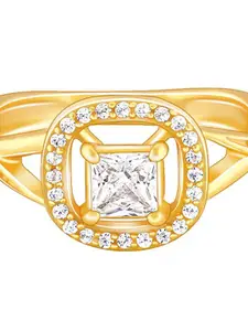 GIVA Gold-Plated Stones-Studded Finger Ring