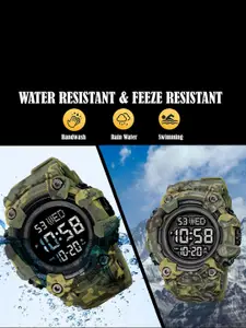 V2A Men Multi Function Digital Watch V2A-1968-Camo-Green