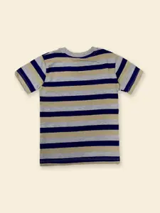 INCLUD Boys Striped Pure Cotton T-Shirt